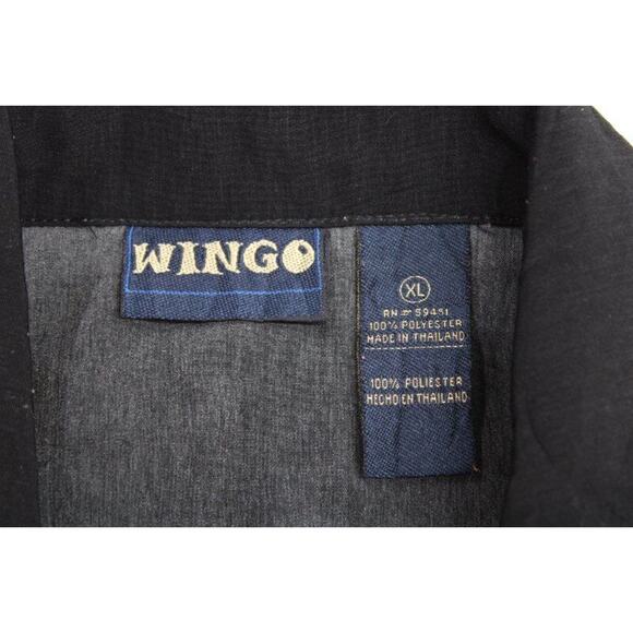 Wingo Mens XL Short Sleeve Shirt Large Mosquito Print on Back Polyester - Picture 6 of 7